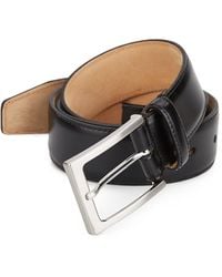 Saks Fifth Avenue Patent Leather Belt in Black for Men