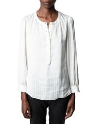 Zadig & Voltaire - Raye Satin Blouse - Lyst