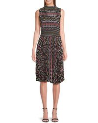 Nanette Lepore - Animal-print Pleated Dress - Lyst