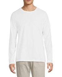 Vince - Long-Sleeve Crewneck Cotton Tee - Lyst