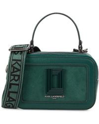 Karl Lagerfeld - Simone Logo Leather Camera Crossbody Bag - Lyst