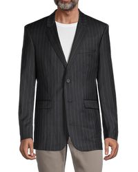The Kooples Slim-fit Striped Wool Sportcoat - Black