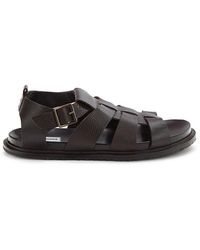 Steve Madden Crysp Leather Gladiator Sandals - Black
