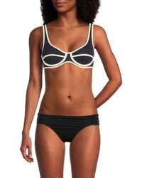 WeWoreWhat - Contrast-Trim Scoop Underwire Bikini Top - Lyst