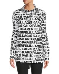 Karl Lagerfeld - Logo Dropped Shoulder Shirt - Lyst