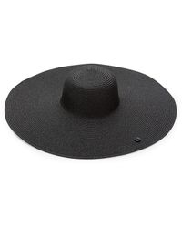 Badgley Mischka Woven Panama Hat - Black