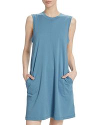 ATM - Jersey Sleeveless Mini Dress - Lyst
