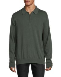 Saks Fifth Avenue - Long Sleeve Quarter Zip Polo Sweater - Lyst
