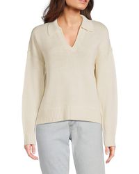Rag & Bone - Gretchin Johnny Collar Rib-Knit Sweater - Lyst