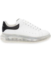 McQueen - Oversized Gel Sole Leather Platform Sneakers - Lyst