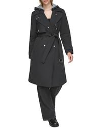 Andrew Marc - Evesham Mixed Media Insulated Trench Coat - Lyst