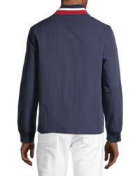 Ben Sherman Varsity Stripe Track Jacket in Blue for Men Mens Jackets Ben Sherman Jackets 