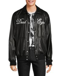 RTA - Regan Embroidery Faux Leather Biker Jacket - Lyst