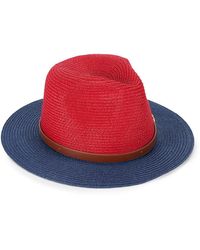 La Fiorentina - Colorblock Straw Sun Hat - Lyst