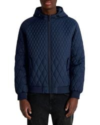 Karl Lagerfeld - Regular-Fit Diamond Quilted Bomber Jacket - Lyst