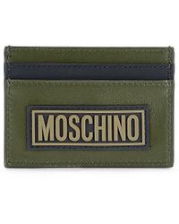 Moschino - Logo Leather Card Holder - Lyst