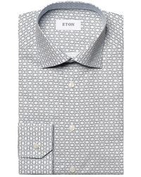 Eton - Contemporary-Fit Geometric Print Shirt - Lyst