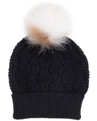 Surell - Alpaca Knit Pom-Pom Beanie Hat - Lyst
