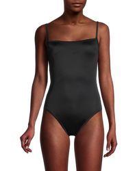 Madewell Squareneck One-piece Swimsuit - Black