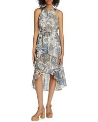 Kobi Halperin - Allison Anthos Print Chiffon Midi-Dress - Lyst
