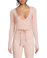 WeWoreWhat - Long-Sleeve Wrap Top - Lyst