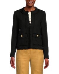 Saks Fifth Avenue - Fringe Tweed Jacket - Lyst