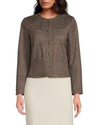 Saks Fifth Avenue - Ladylike Crewneck Tweed Jacket - Lyst