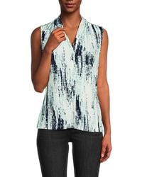 Calvin Klein - Abstract Print Sleeveless Top - Lyst