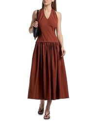 A.L.C. - A. L.C. Nora Halterneck Stretch-Cotton Midi-Dress - Lyst