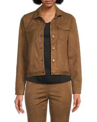 Saks Fifth Avenue - Faux Suede Jean Jacket - Lyst