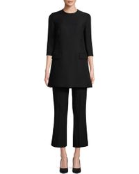 Max Mara Two-piece Three-quarter Tunic And Dress Pants - Black