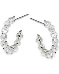 Nadri - Bare-Plated Cubic Zirconia Hoop Earrings - Lyst