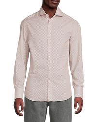 Brunello Cucinelli - Printed Cotton Button-Front Shirt - Lyst