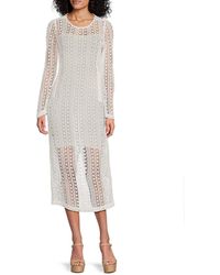 Walter Baker - Ira Crochet Midi-dress - Lyst
