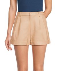 Alice + Olivia - Conry High Rise Leather Shorts - Lyst