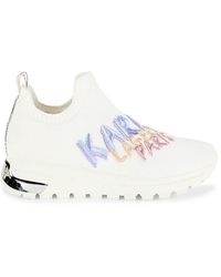 Karl Lagerfeld - Mirren Embroidery Low Top Slip On Sneakers - Lyst