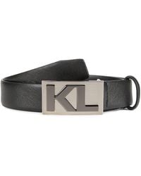 Karl Lagerfeld - Saffiano Leather Belt - Lyst