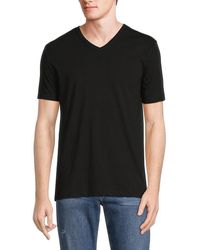 Saks Fifth Avenue - Solid V Neck Tee - Lyst