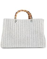 Collection 18 - Textured Bamboo Handle Tote - Lyst