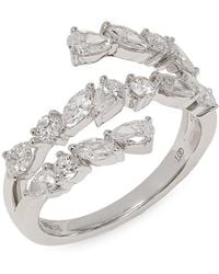 Saks Fifth Avenue - 14k White Gold & 1.23 Tcw Lab-grown Diamond Pear-cut Open Band Ring - Lyst
