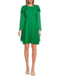 Rebecca Taylor - Ruffle Silk Mini A Line Dress - Lyst