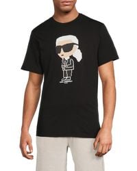 Karl Lagerfeld - Pixelated Karl Character Graphic Cotton T-Shirt - Lyst