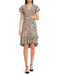 Tommy Hilfiger - Floral Flutter Sleeve Minidress - Lyst