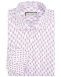 Canali - Geometric Cotton Slim-Fit Dress Shirt - Lyst