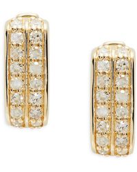 Saks Fifth Avenue - 14k Yellow Gold & 0.2 Tcw Diamond Huggie Earrings - Lyst