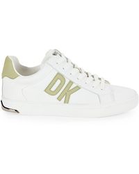 DKNY - Abeni Logo Leather Sneakers - Lyst