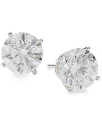 Saks Fifth Avenue - 14k White Gold & 3 Tcw Lab Grown Diamond Stud Earrings - Lyst
