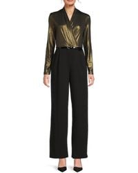 Tommy Hilfiger - Metallic Belted Jumpsuit - Lyst