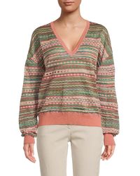 Missoni - Missoni Chevron Drop Shoulder Sweater - Lyst