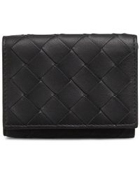 Bottega Veneta - Intrecciato Leather Trifold Wallet - Lyst